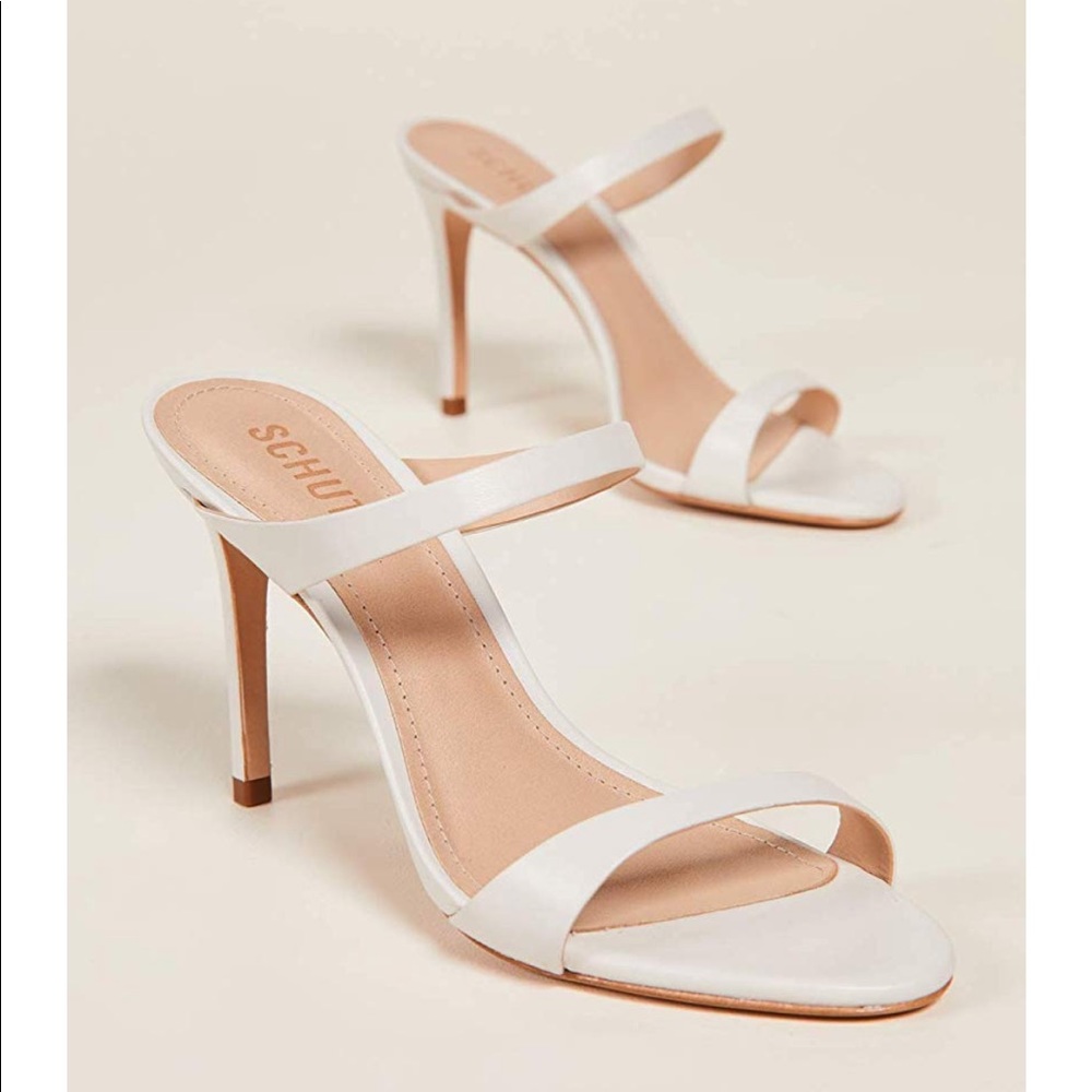 SCHUTZ Reanna Double Strap Mules in “Pearl”